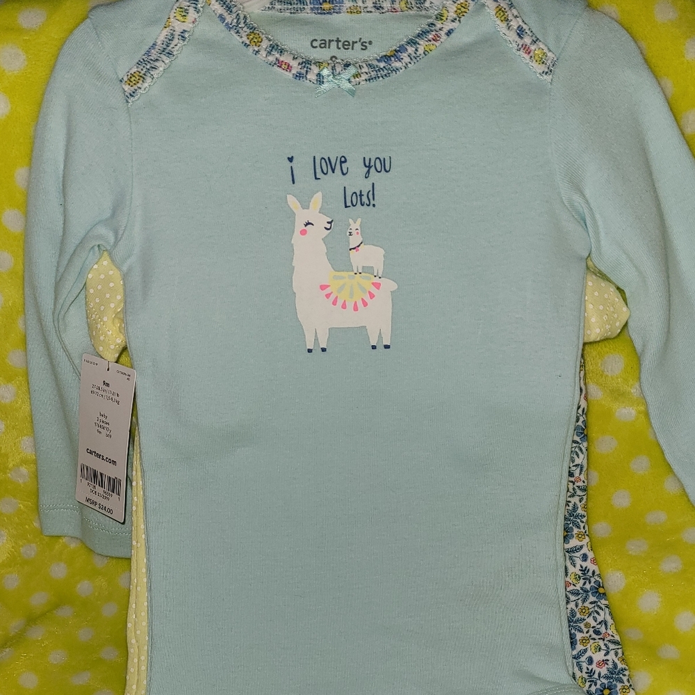 Carters 3pc 9 Months Llama NWT